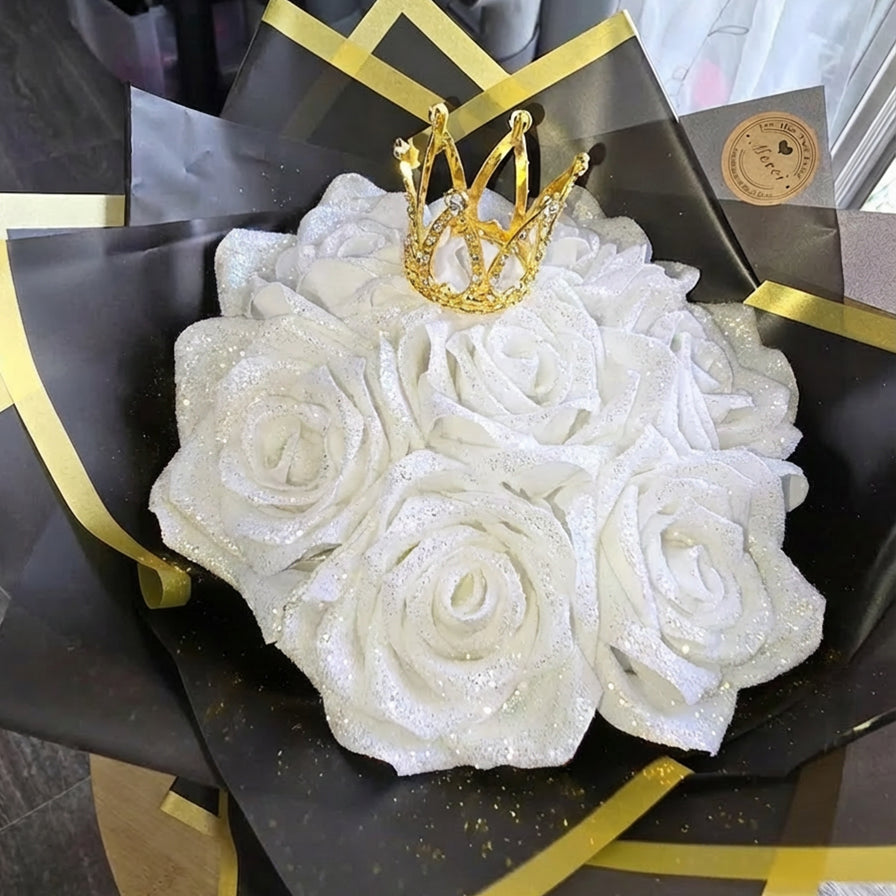 ✈️Fast Shipping Within 24 Hours💕Glitter Rose Bouquet💕Couple Glitter Everlasting Rose Bouquet (Never Wither)