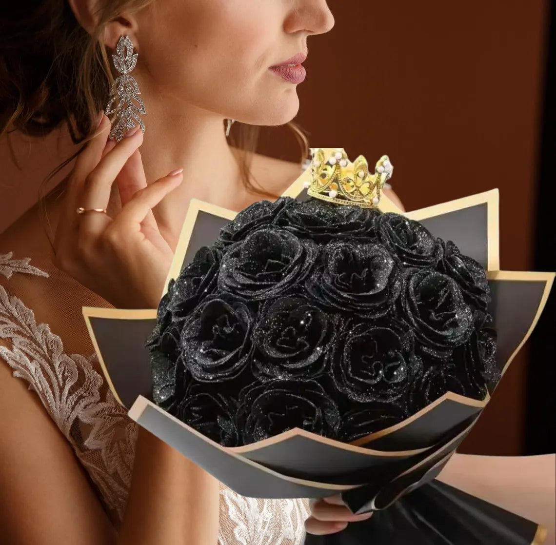✈️Fast Shipping Within 24 Hours💕Glitter Rose Bouquet💕Couple Glitter Everlasting Rose Bouquet (Never Wither)